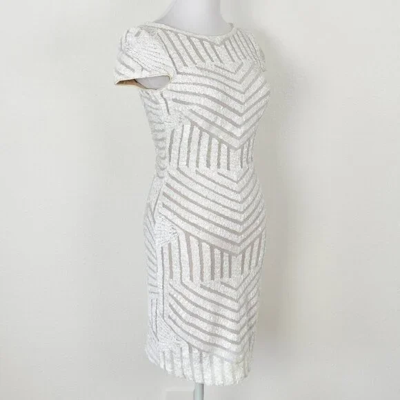 Dress the Population Tabitha Cap Sleeve Sequin Dress - M - Picture 9 of 11